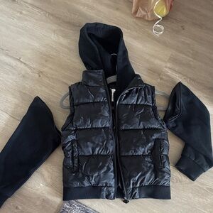 Appaman Black Jacket with Red Logo Detail